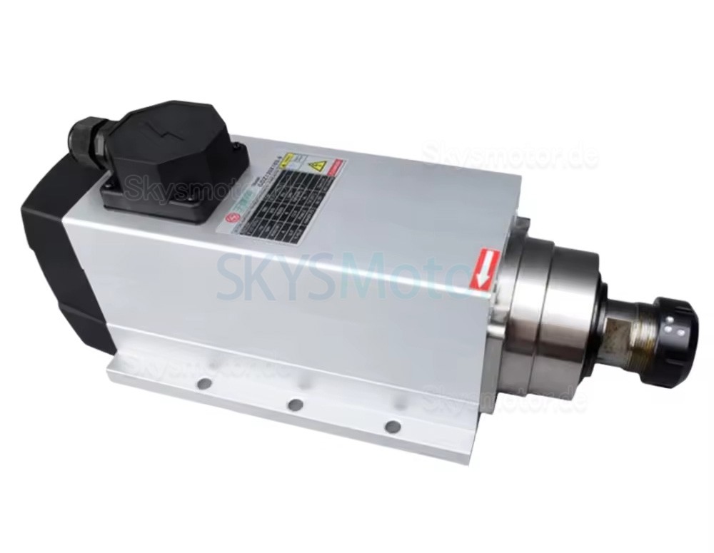 Luftgek&uuml;hlter CNC Spindelmotor GDZ120x103-6 220V/380V 6kW 18000U/min ER32 Spannzange 400Hz